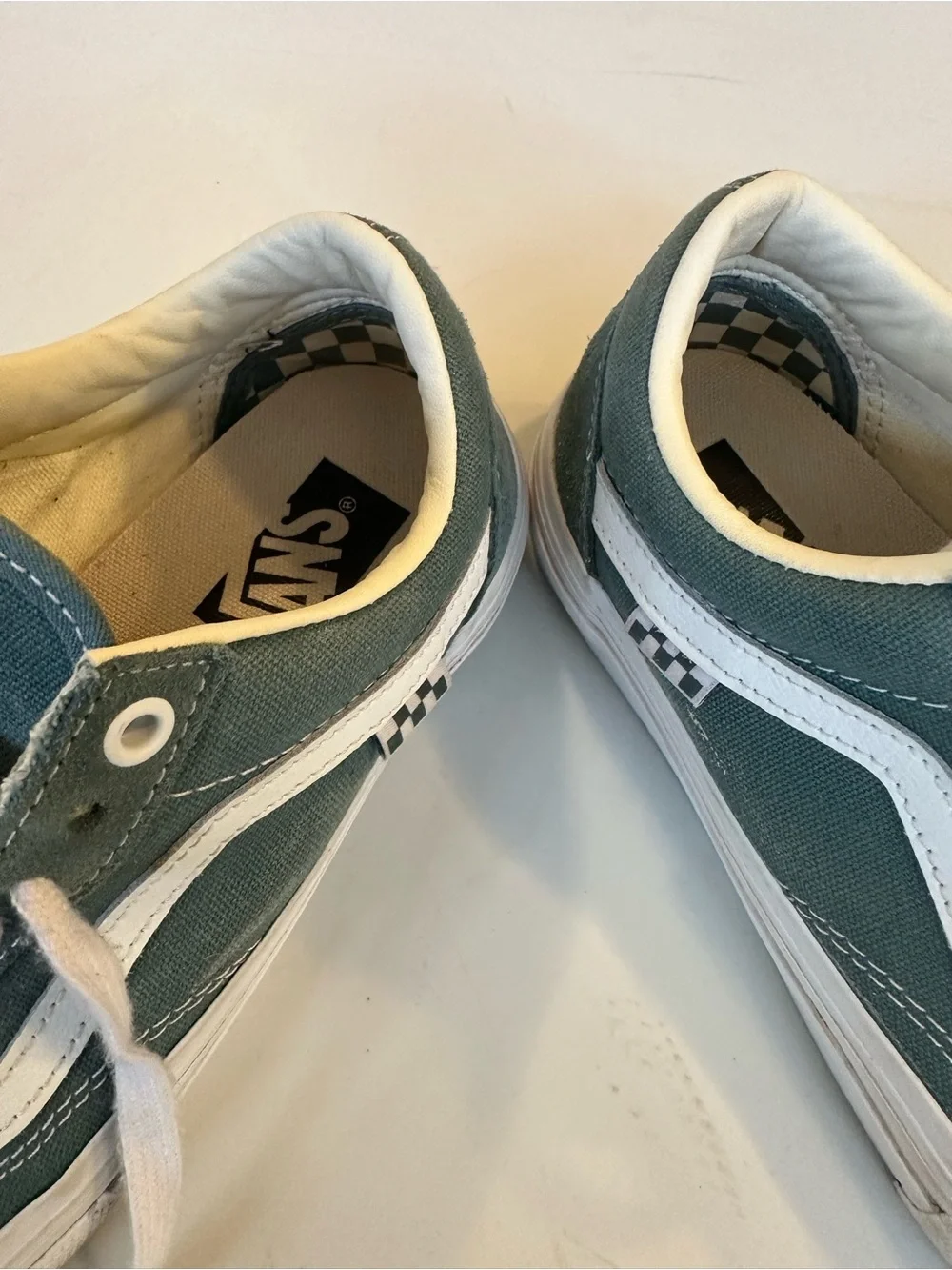 Vans Teal Old Skool Low-Top Sneakers with White Stripe
